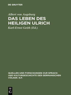 cover image of Das Leben des Heiligen Ulrich